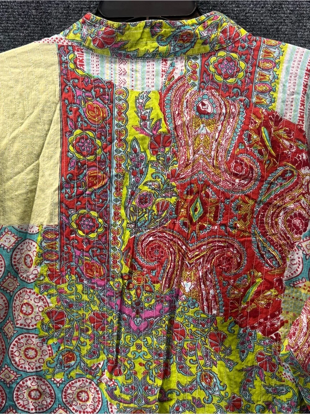 Choices Woman Patchwork Kantha Jacket 3X Cotton Boho Colorful Cottagecore Granny - Picture 11 of 11